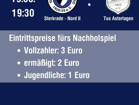 Wiederholungsspiel am 19.08.2026 Anstoß 19:30 Uhr mit veränderten Eintrittspreisen