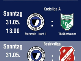 Spielankündigung Senioren Sonntag, den 31.05.2026
