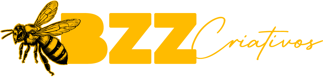 Marca BZZ Criativos - Positiva - Para BG Escuro - Com Borda no Simbolo - 1080px.png