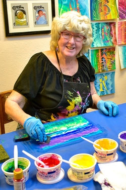 Paste Paper Painting