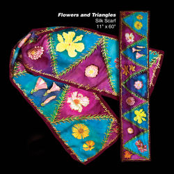 Silk Scarf, Flower Triangles