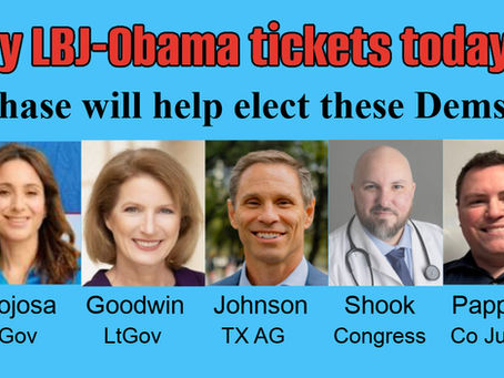 Help power the Democratic wave in Denton County this fall with a ticket to the 2026 LBJ-Obama Dinner.