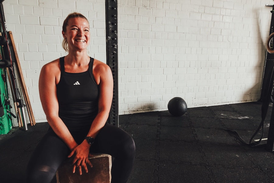 Athlete taking a break from training