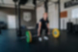 Athlete doing a deadlift