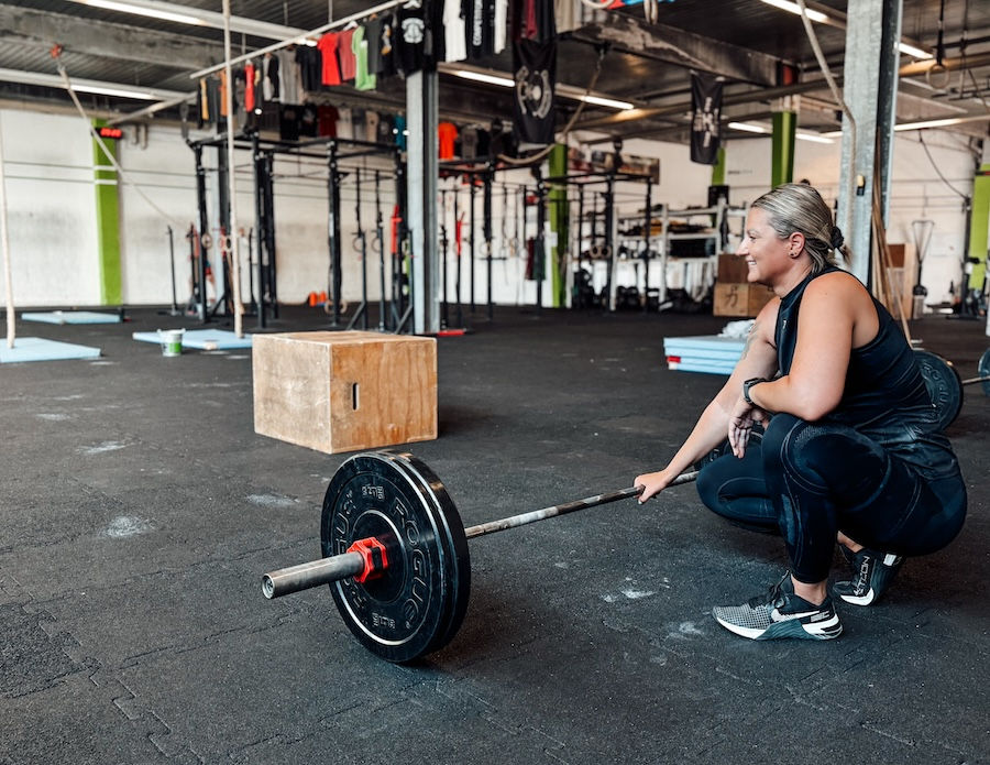 Athlete during training