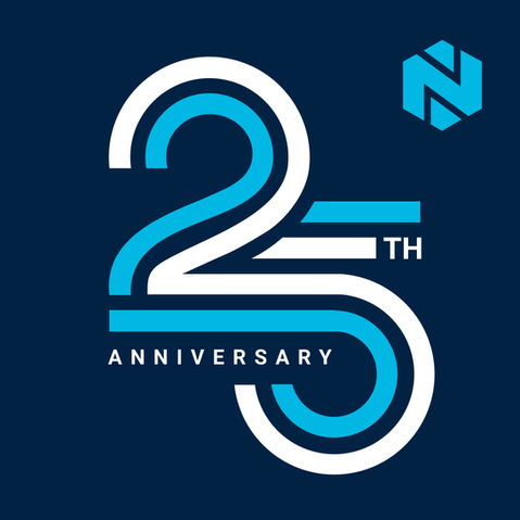 NuSource 25th Anniversary Logo Design celebrating company milestone
