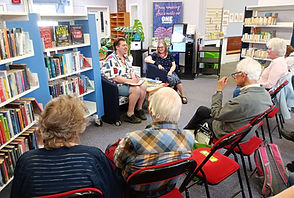 Charles Heathcote and Margaret Holbrook, Cheadle Hulme Library, June 2025