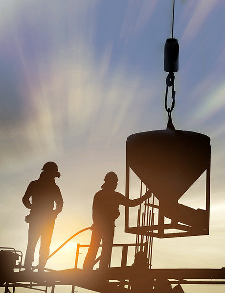 Construction Workers at Sunset