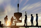 Construction Workers at Sunset