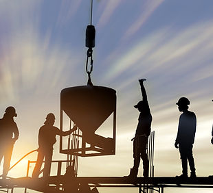Construction Workers at Sunset