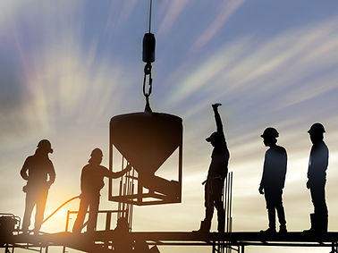 Construction Workers at Sunset