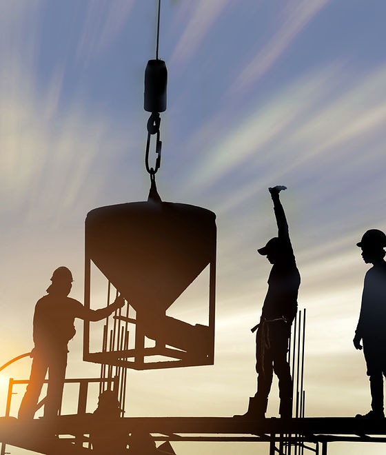 Construction Workers at Sunset