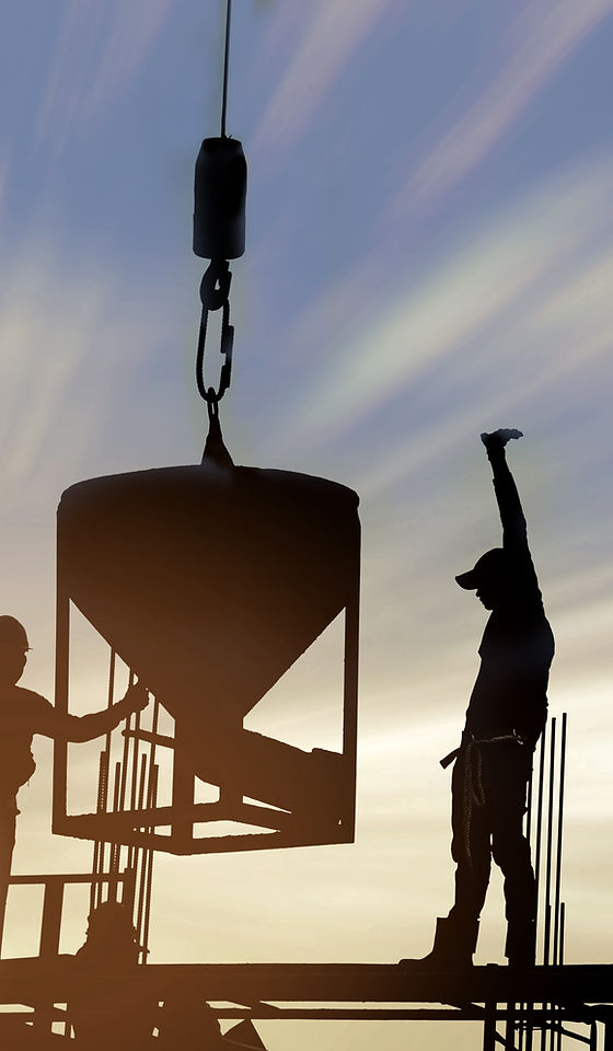 Construction Workers at Sunset