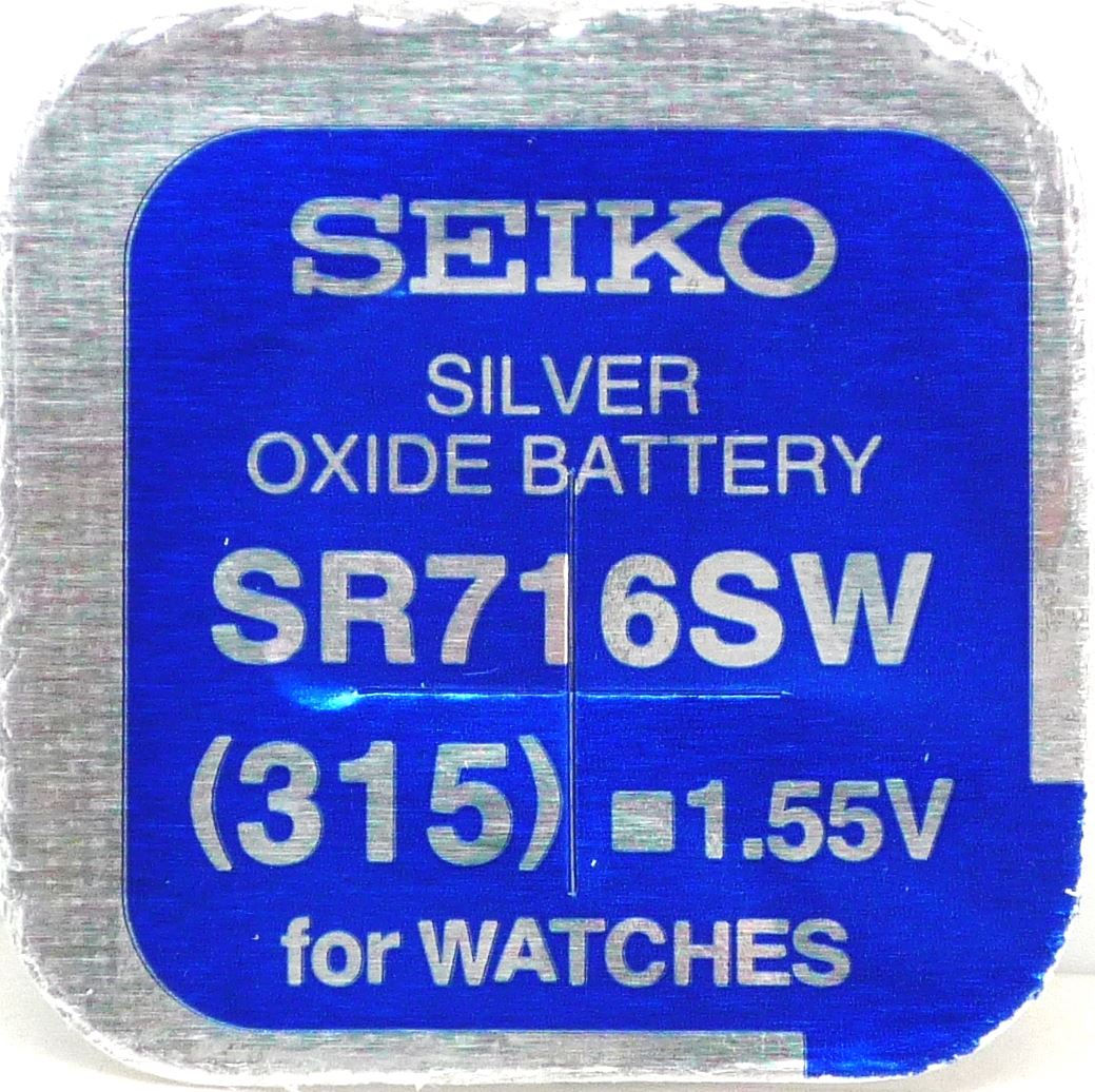 Pila SR716SW 315 Seiko - Batería Óxido de Plata para Relojes