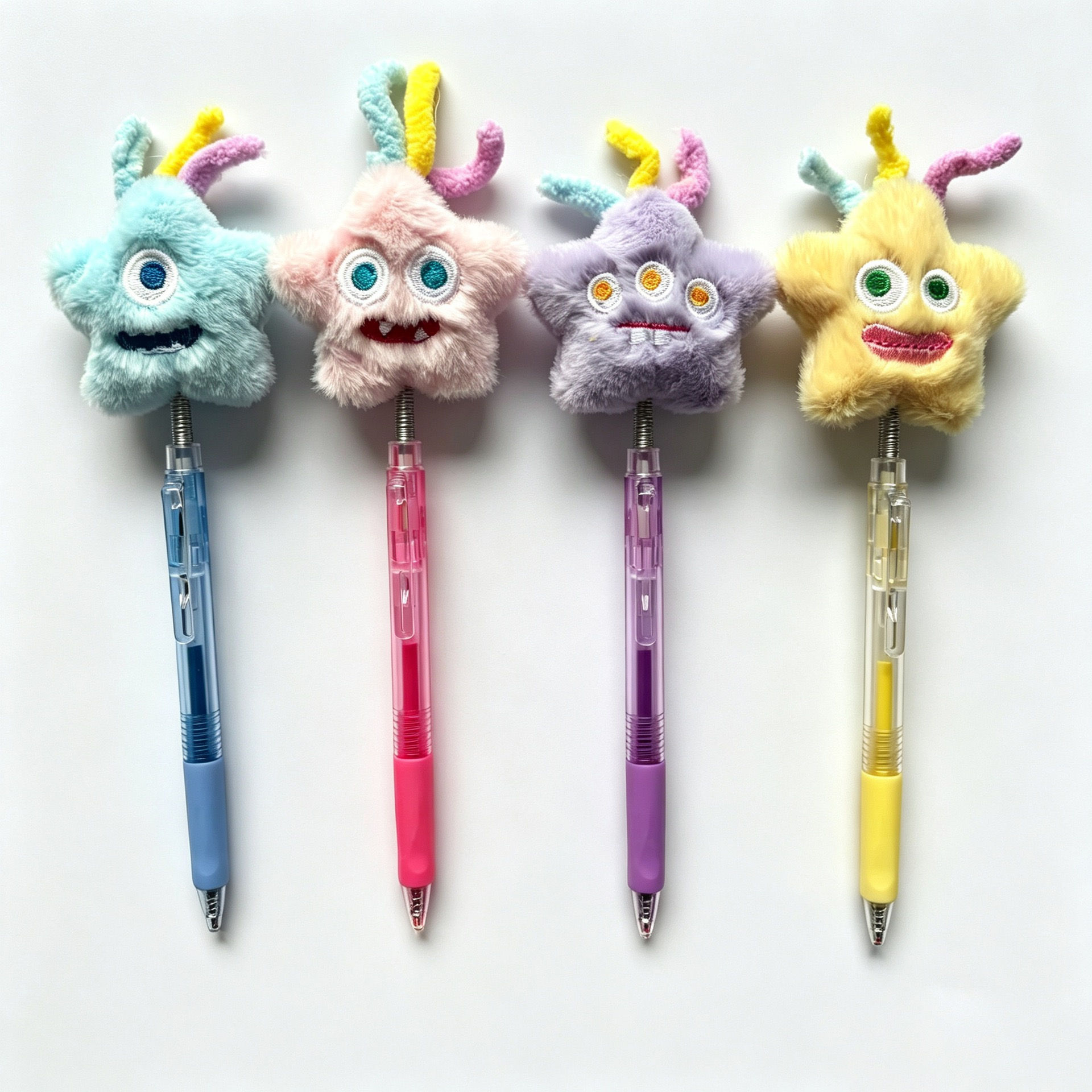 Cute Plush Star Gel Pen – 8 Pens