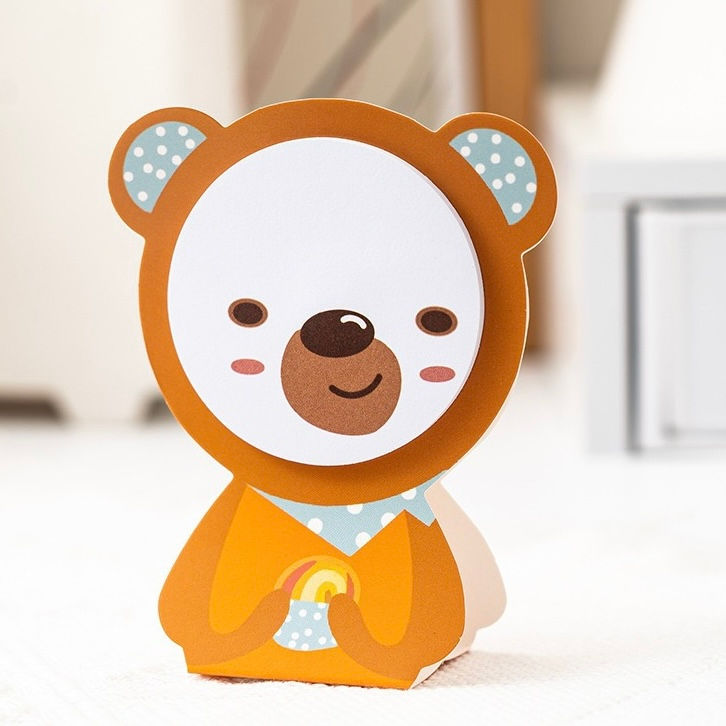 Thumbnail: Foldable 3D Animal Sticky Notes Set – 8 Pads