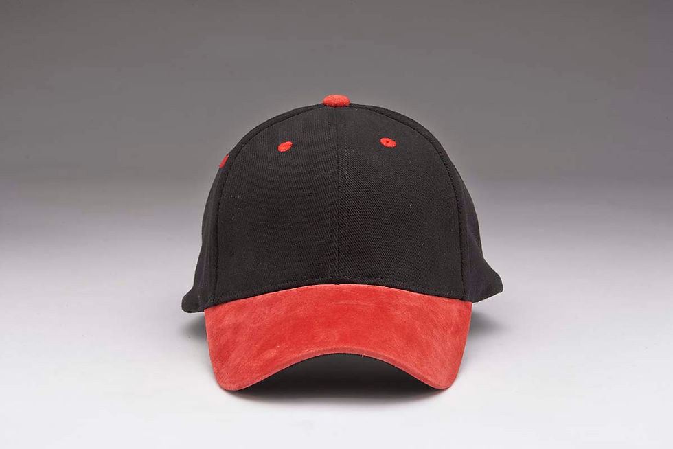 Thumbnail: EC07 Heavyweight Brushed Cotton with Suede Peak RED_BLACK