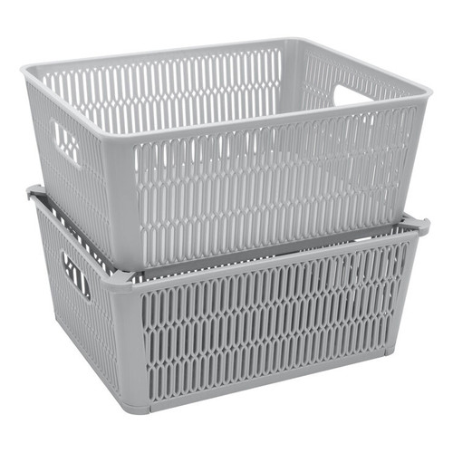 2 Pk Slide and Stack Storage Tote