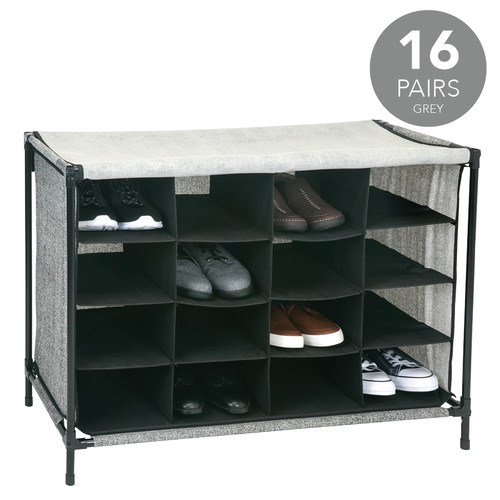 16 Compartment Shoe Cubby Organiser