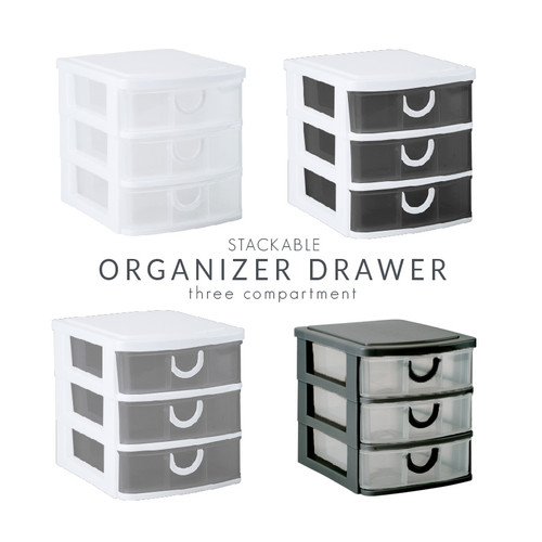 Mini Stackable 3 Drawer Colours