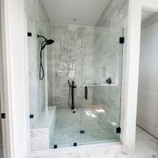Frameless shower glass installation in Panama City Beach FL