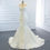 Thumbnail: Luxury Strapless Lace Mermaid Detachable Train Satin Wedding Dresses MD619