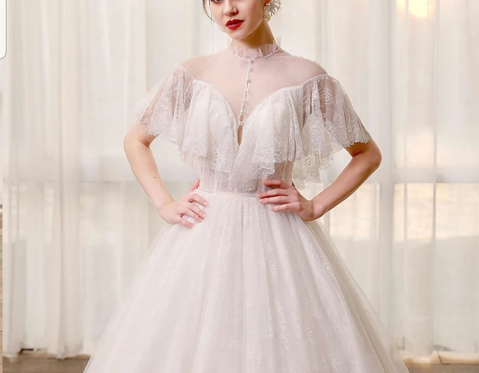 Thumbnail: Vintage Bridal  Gown Short Sleeve Lace Up A line Wedding Dress MD110