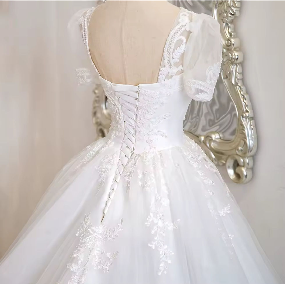 Thumbnail: Vintage Sleeves Bridal Gown Sweetheart Short Sleeve A Line Wedding Dress MD540