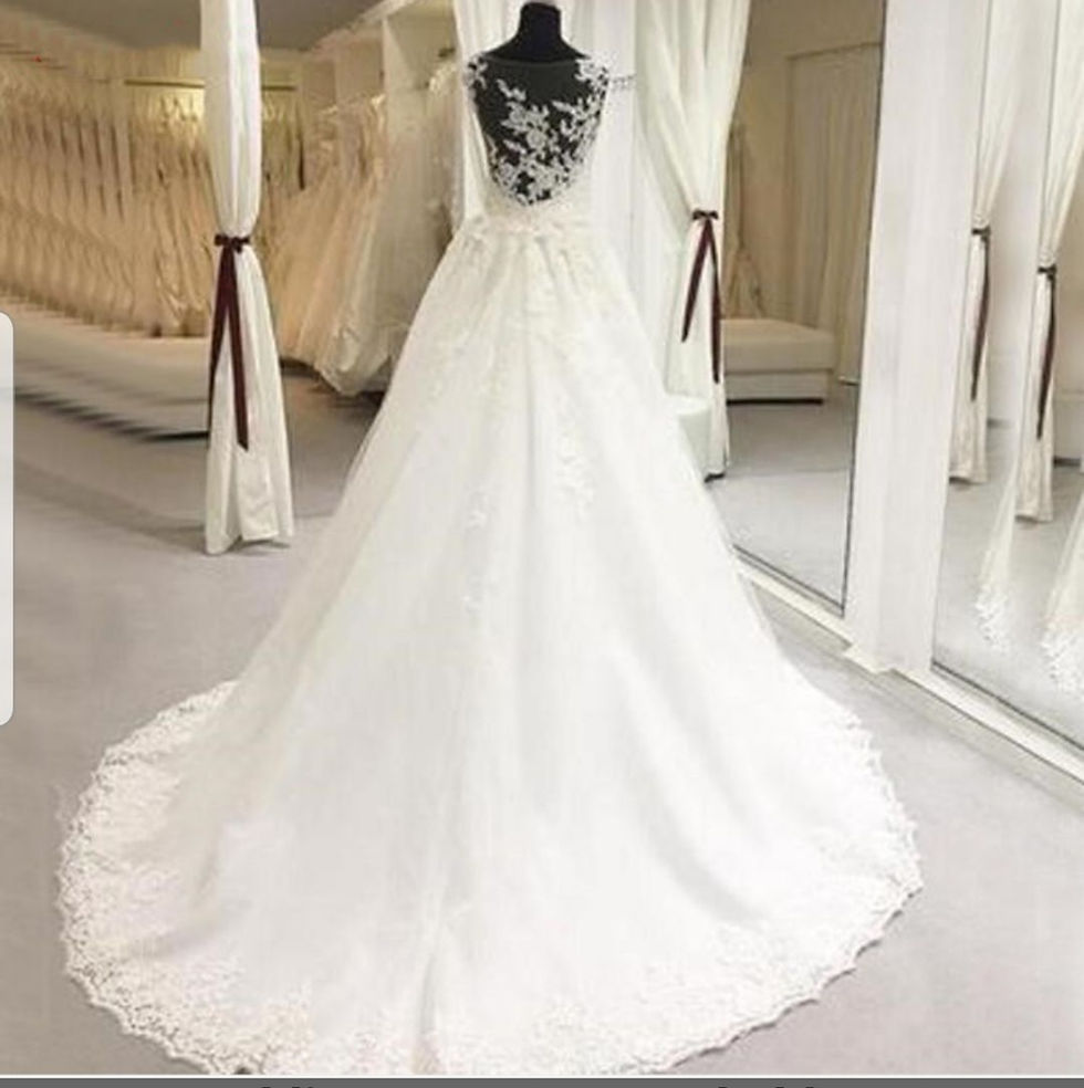 Thumbnail: Bohoo Sleeveless Lace Sheer Back Detachable Skirt Mermaid Wedding Dresses MD655