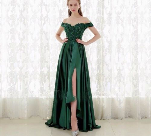 Thumbnail: Gorgeous Multi Colours Off Shoulder Cocktail Evening Prom Dresses MD258