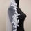 Thumbnail: UK 1 Tier Sequins Bridal Lace Finger Tip White Ivory 1M Wedding Veil MD852