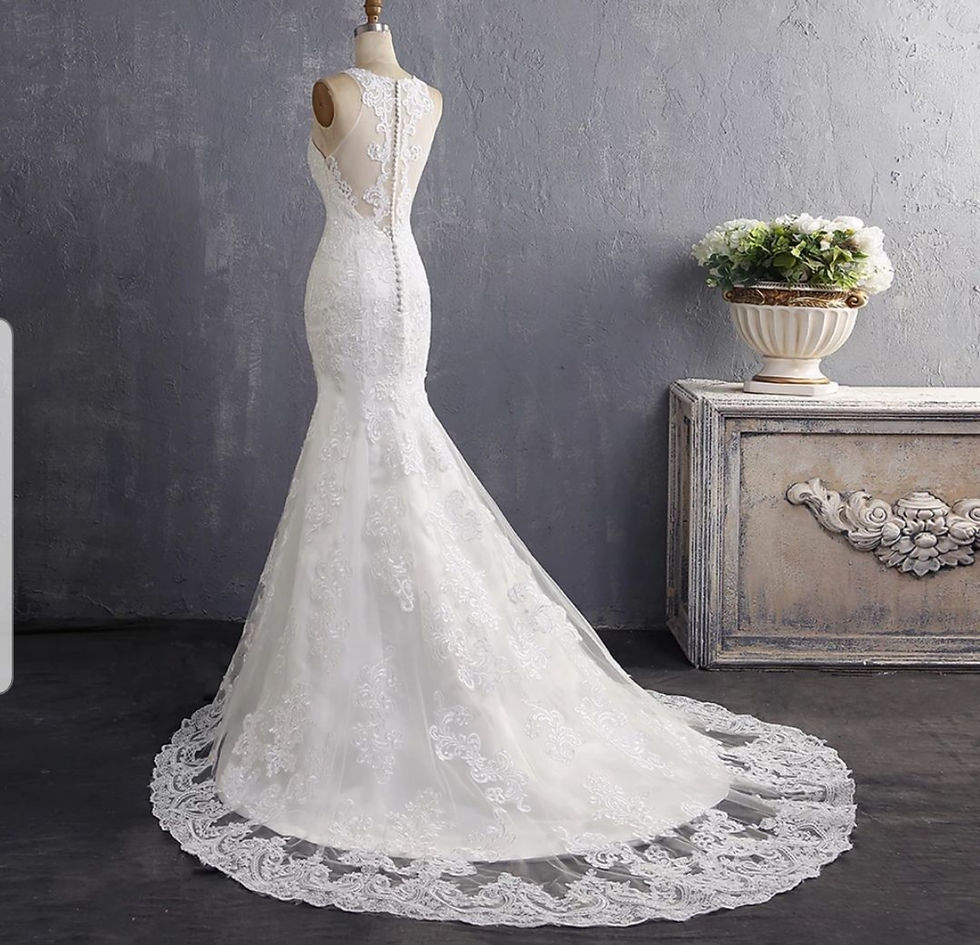 Thumbnail: Gorgeous Chic Sleeveless Lace Bridal Mermaid Wedding Dress MD017