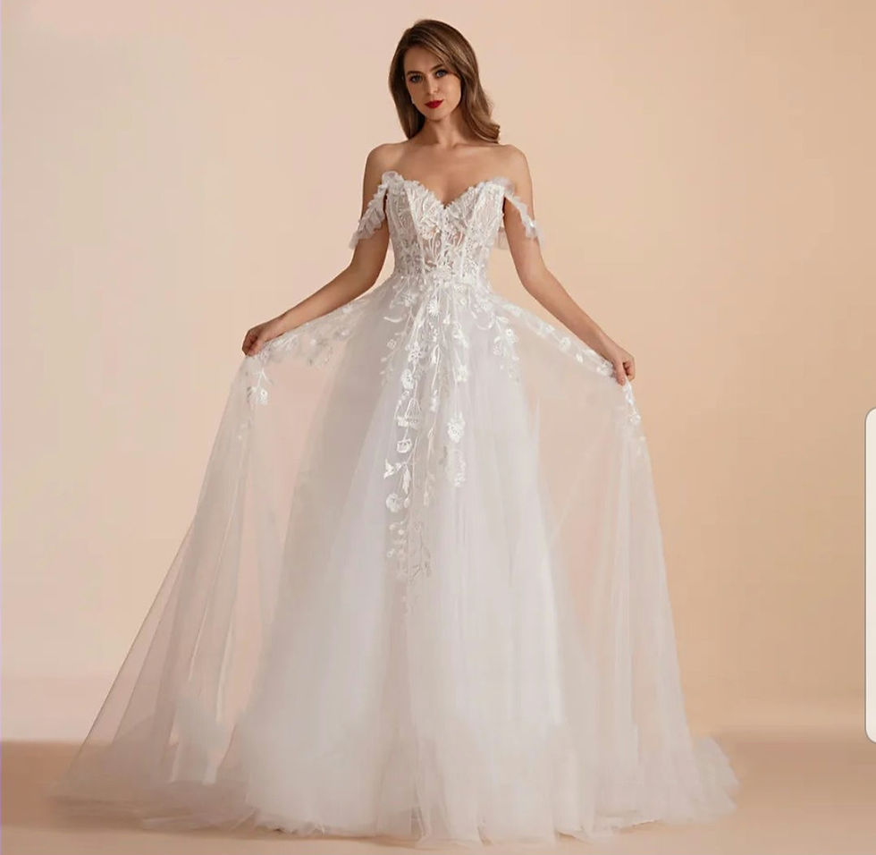 Thumbnail: Sexy Off Shoulder Bridal Gown Lace Sweetheart A Line Beach Wedding Dress MD827