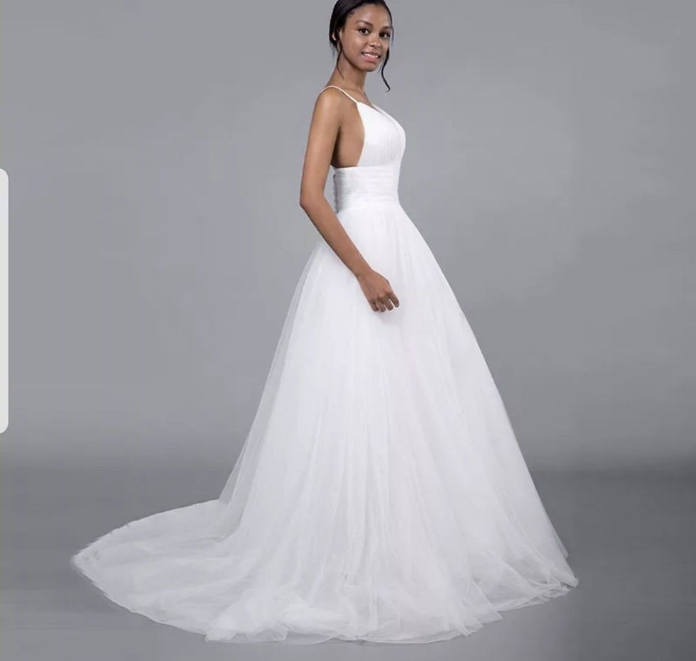 Thumbnail: Sexy Beach Spaghetti Strap V-neck Wedding Bridal Dress MD010
