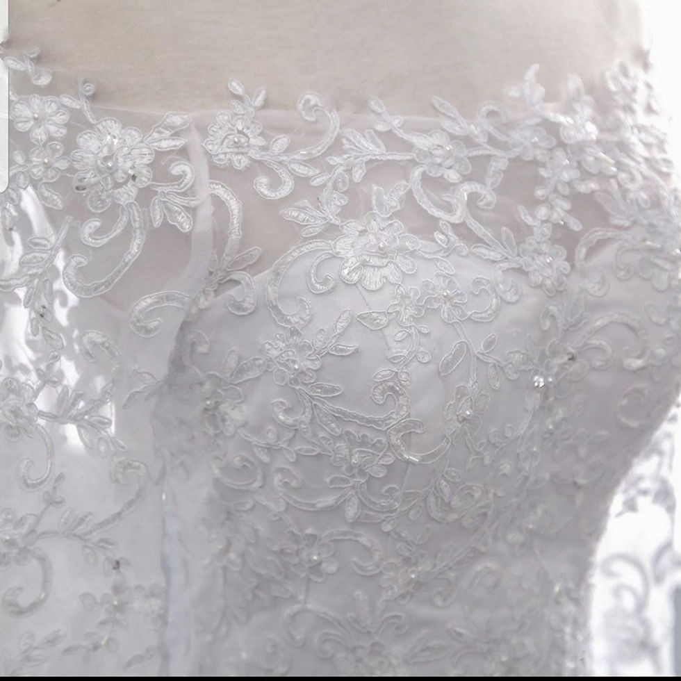 Thumbnail: Sexy Cheap Bridal Off Shoulder Mermaid Lace Long Sleeve Wedding Dress MD525