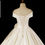 Thumbnail: Vintage Satin Plus Size Off Shoulder A Line Wedding Dress MD521