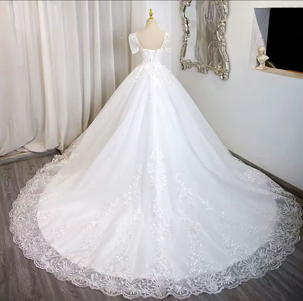 Thumbnail: Vintage Sleeves Bridal Gown Sweetheart Short Sleeve A Line Wedding Dress MD540