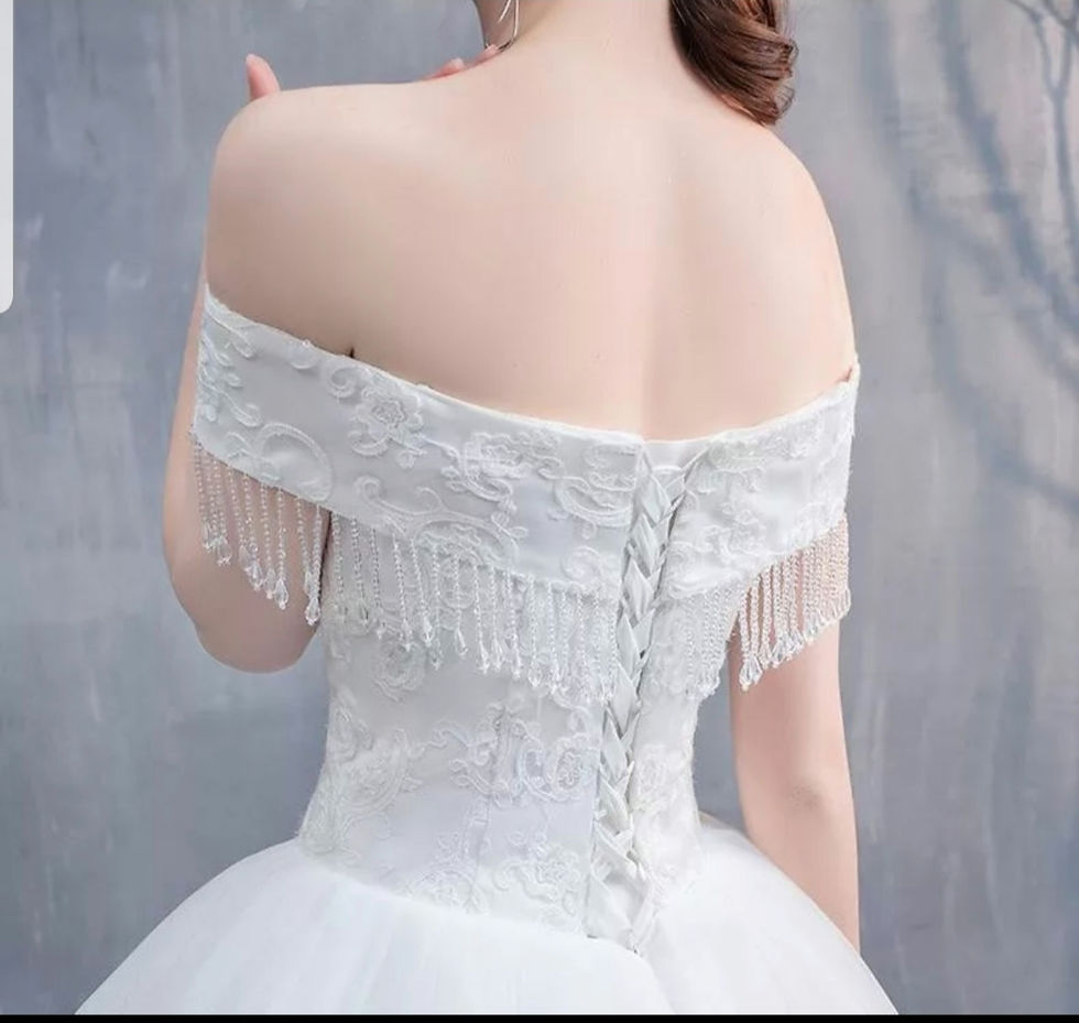 Thumbnail: Vintage Off Shoulder Sweetheart Beaded A Line Cheap Wedding Dress MD520