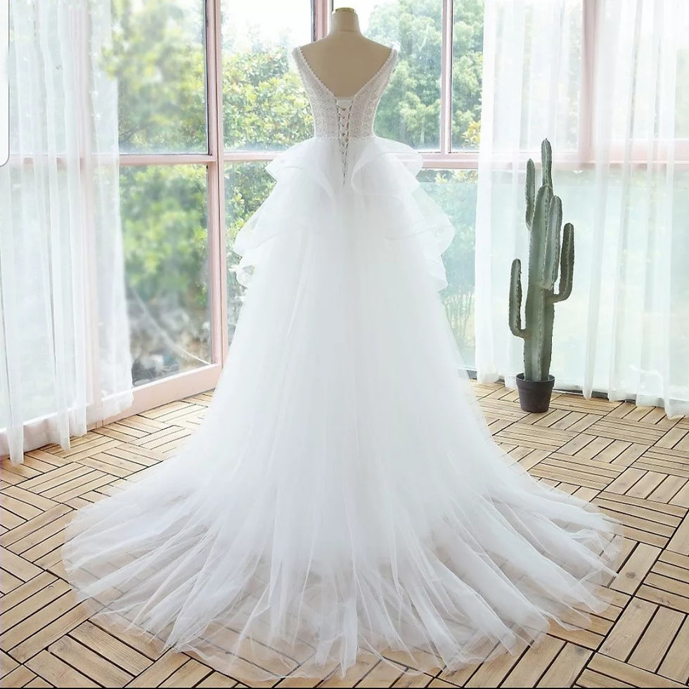 Thumbnail: Simple Mermaid Long Sleeve Lace Off Shoulder Beach Wedding Dresses MD462