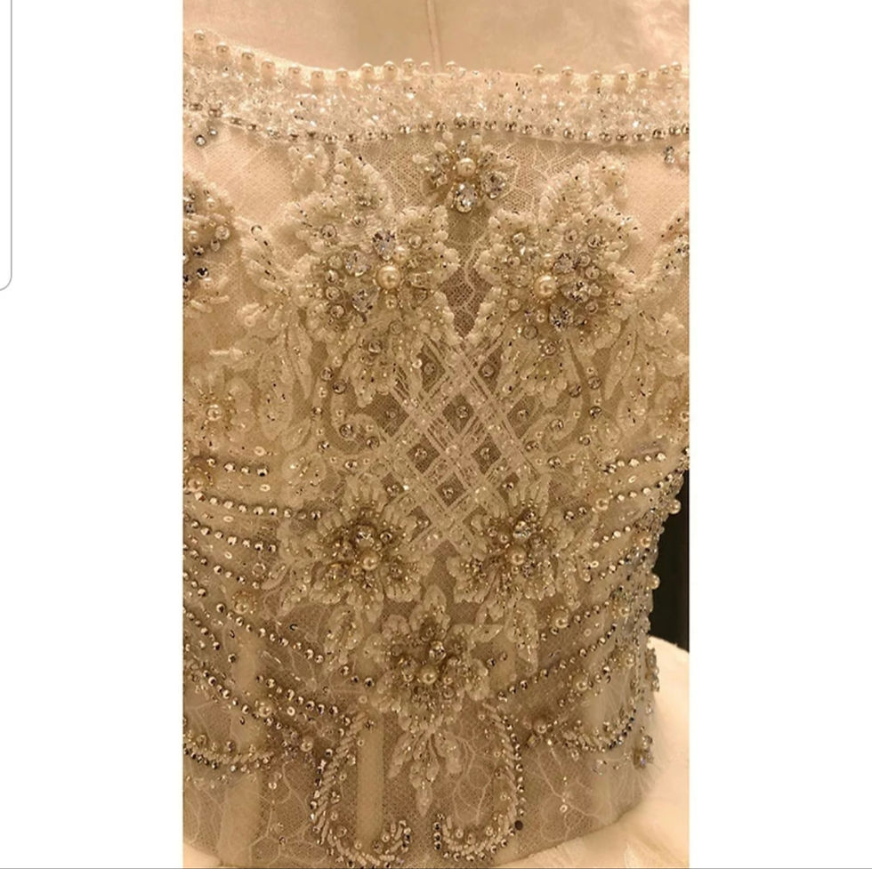 Thumbnail: Luxury Bridal Gown Princess Crystal Ball Gown Beaded Wedding Dress MD131