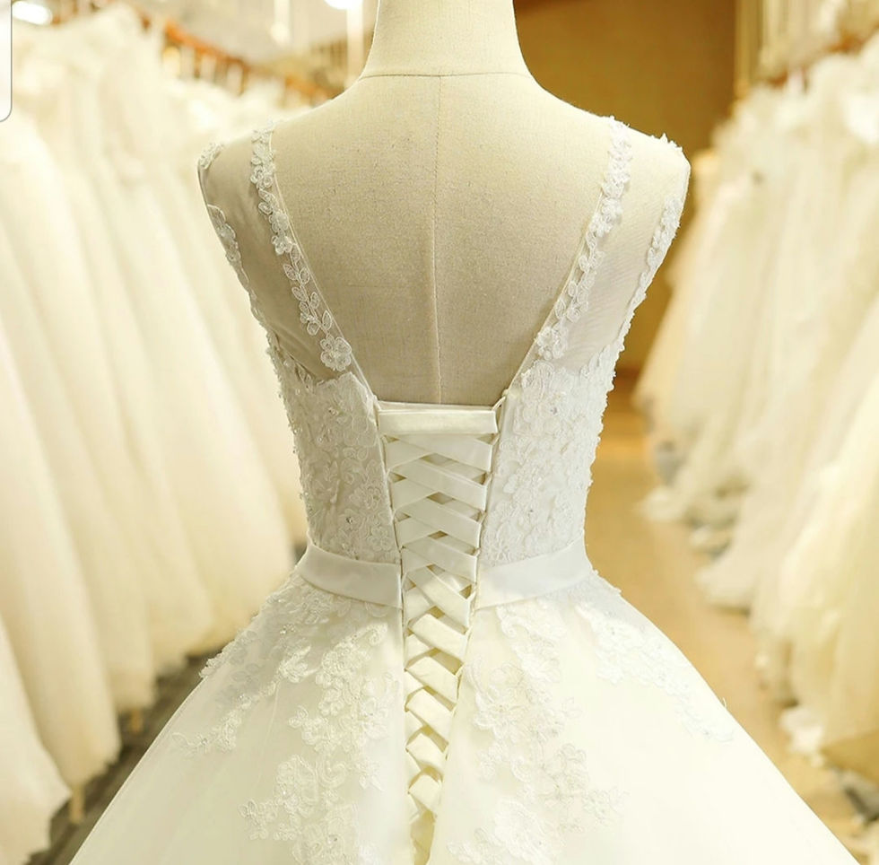 Thumbnail: Charming Sleeveless Lace Bridal Gown A Line Jewel Neck Wedding Dresses MD752 