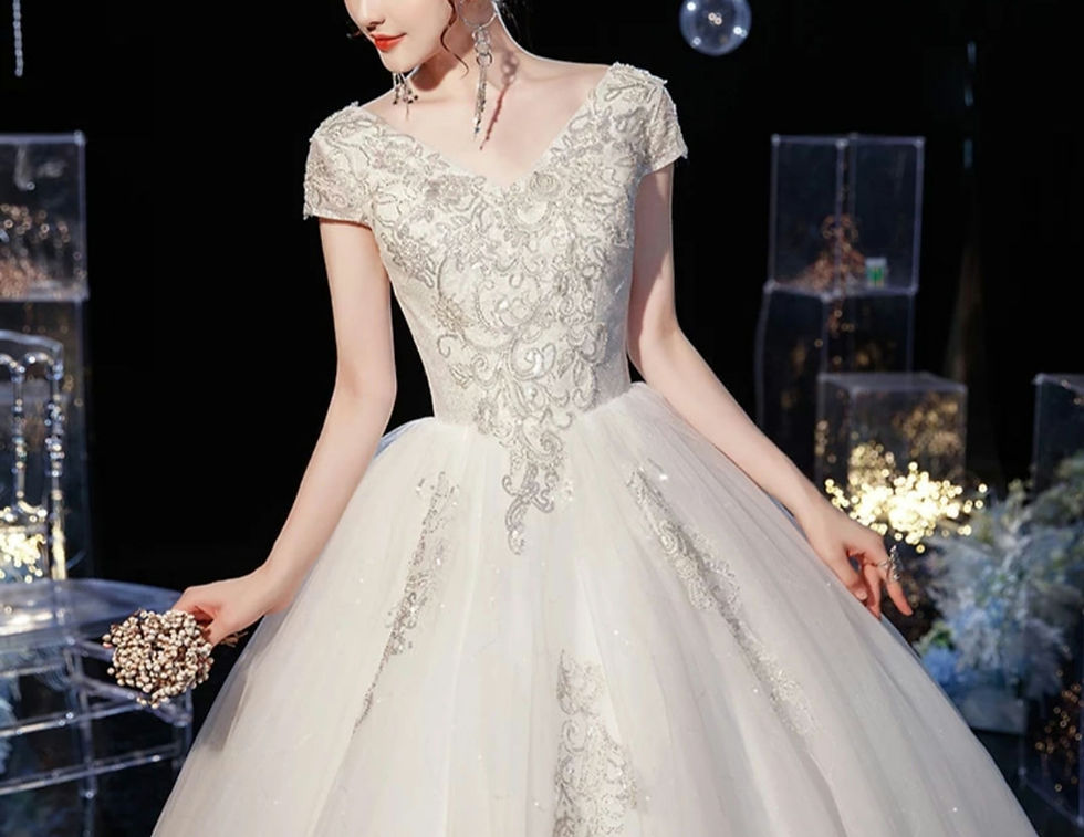Thumbnail: Modest Bridal  Gown Cap Sleeve Corset A Line Floor Length Wedding Dresses MD769