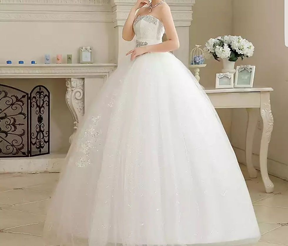Thumbnail: Cheap Plus Size A Line Sequins Strapless Beaded Wedding Dresses MD472