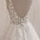 Thumbnail: UK Sleeveless Bridal Gown Backless V Neck A Line Court Train Wedding Dress MD394