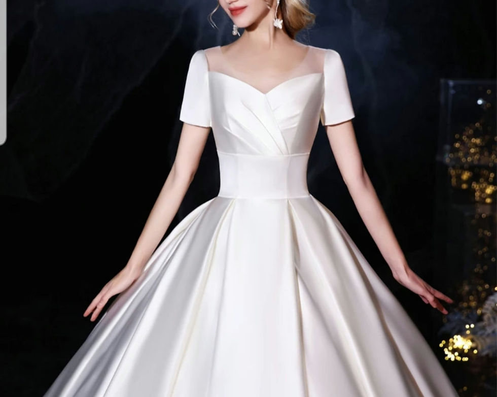 Bridal Satin A-line Short Sleeve Bow Cheap Plus Size Wedding Dresses MD741