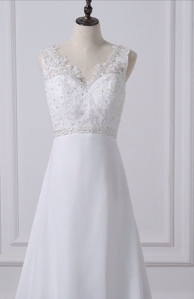 Thumbnail: Regular/Plus size Chiffon Beach Wedding Dress MD109