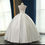 Thumbnail: Simple Beaded Lace Satin A Line Sleeveless Bridal Wedding Dresses MD479
