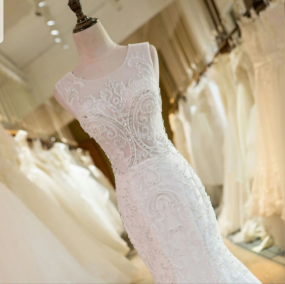 Thumbnail: Luxury Mermaid Beaded Lace Sleeveless Beach Wedding Dress MD095