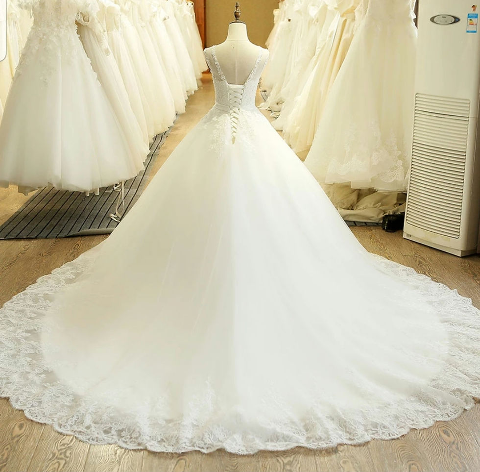Thumbnail: Charming Sleeveless Lace Bridal Gown A Line Jewel Neck Wedding Dresses MD752 