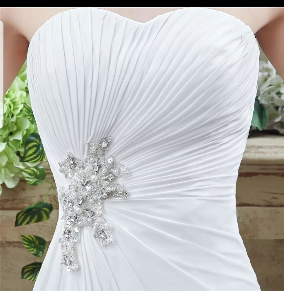 Thumbnail: Sexy Beach Strapless Wedding Bridal Dress MD047